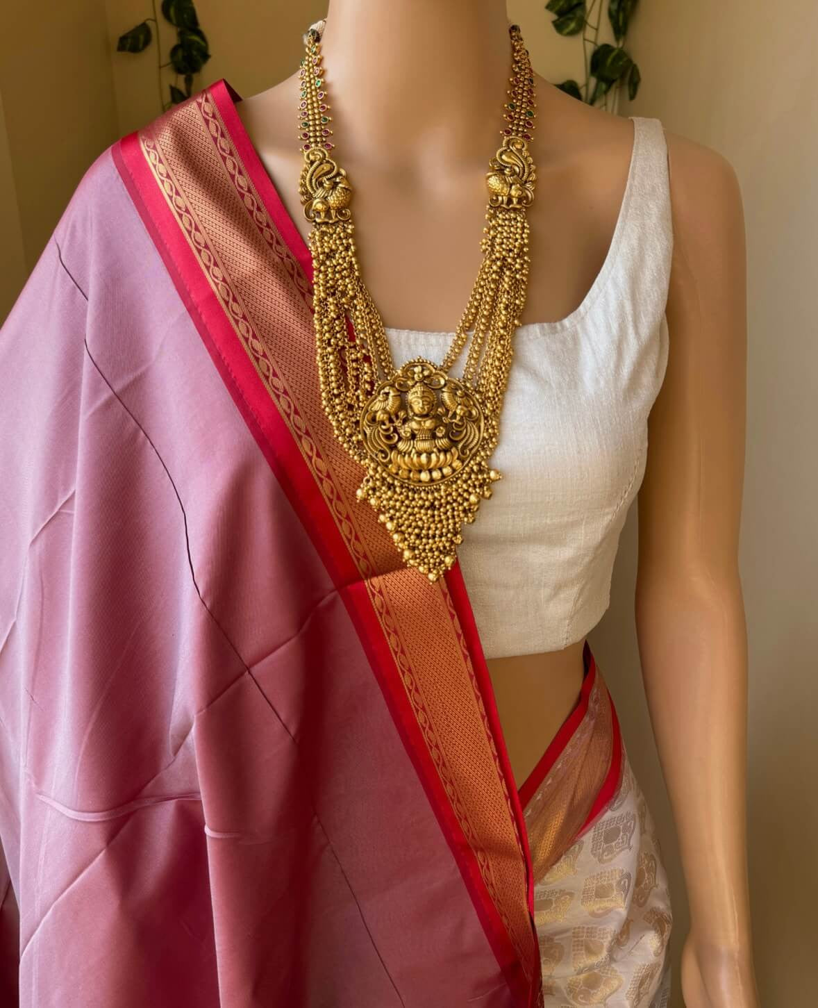 WHITE ART SILK SAREE