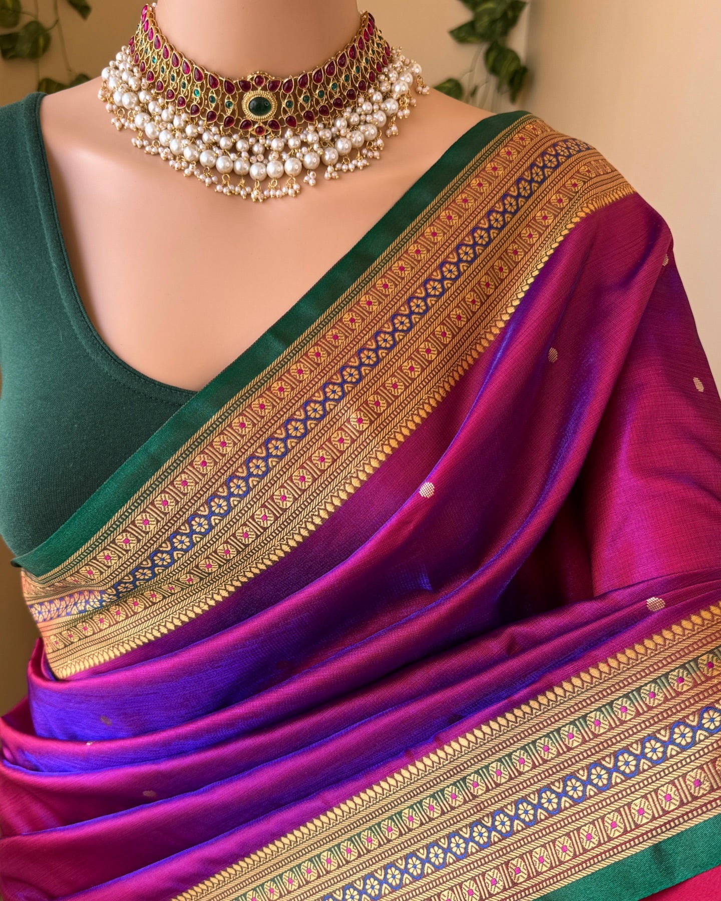PURPLE SATIN SILK SAREE