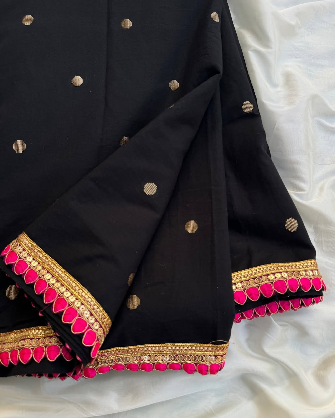 BLACK BUTTA COTTON SAREE