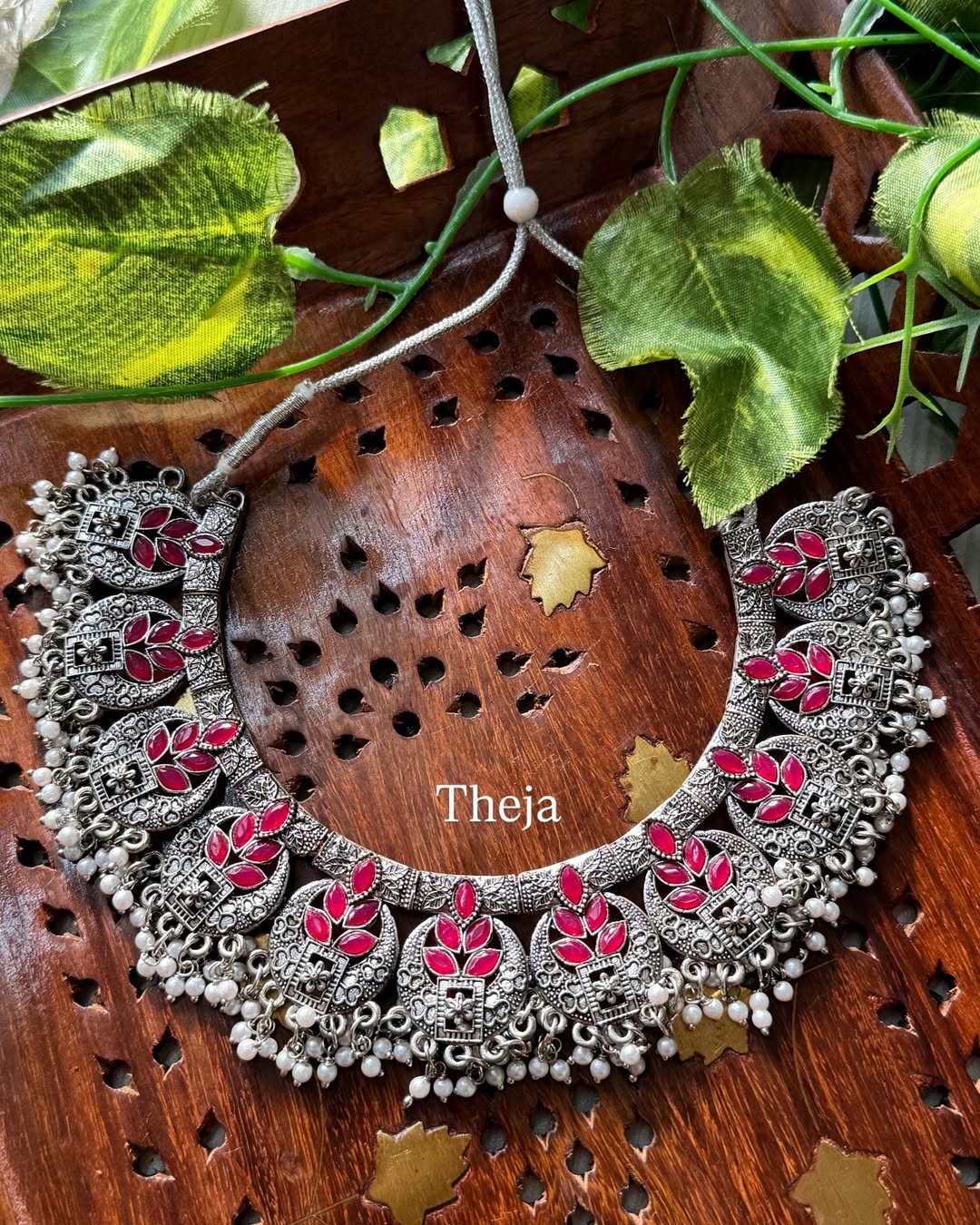 CHANDRAKOR OXIDISED SHORT NECK PIECE