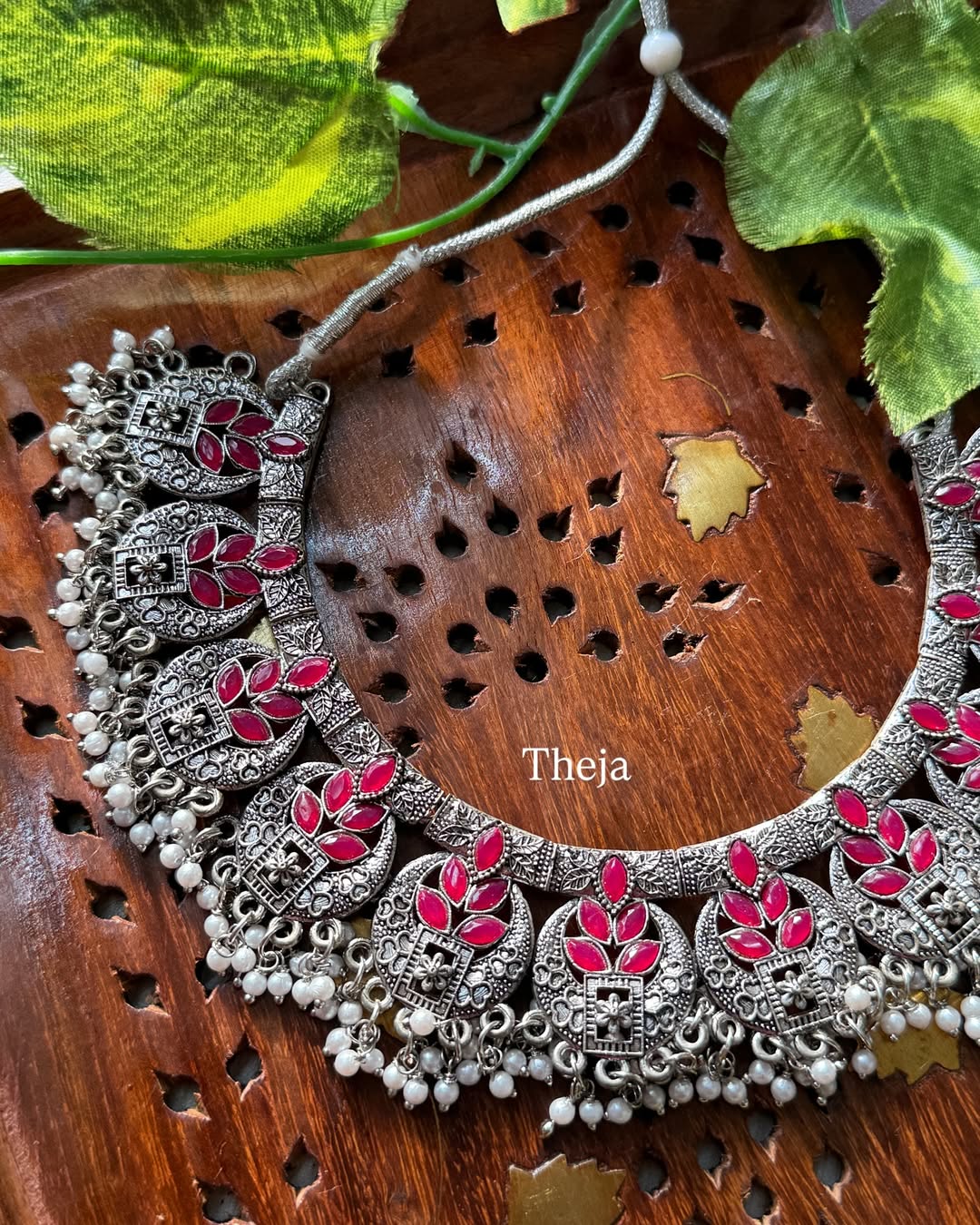 CHANDRAKOR OXIDISED SHORT NECK PIECE