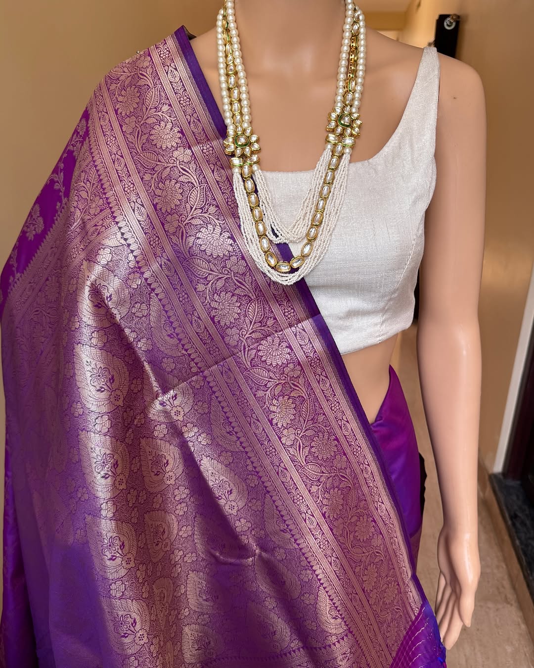 PURPLE ART SILK SAREE