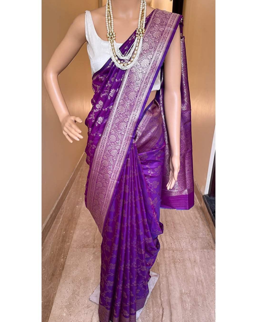 PURPLE ART SILK SAREE