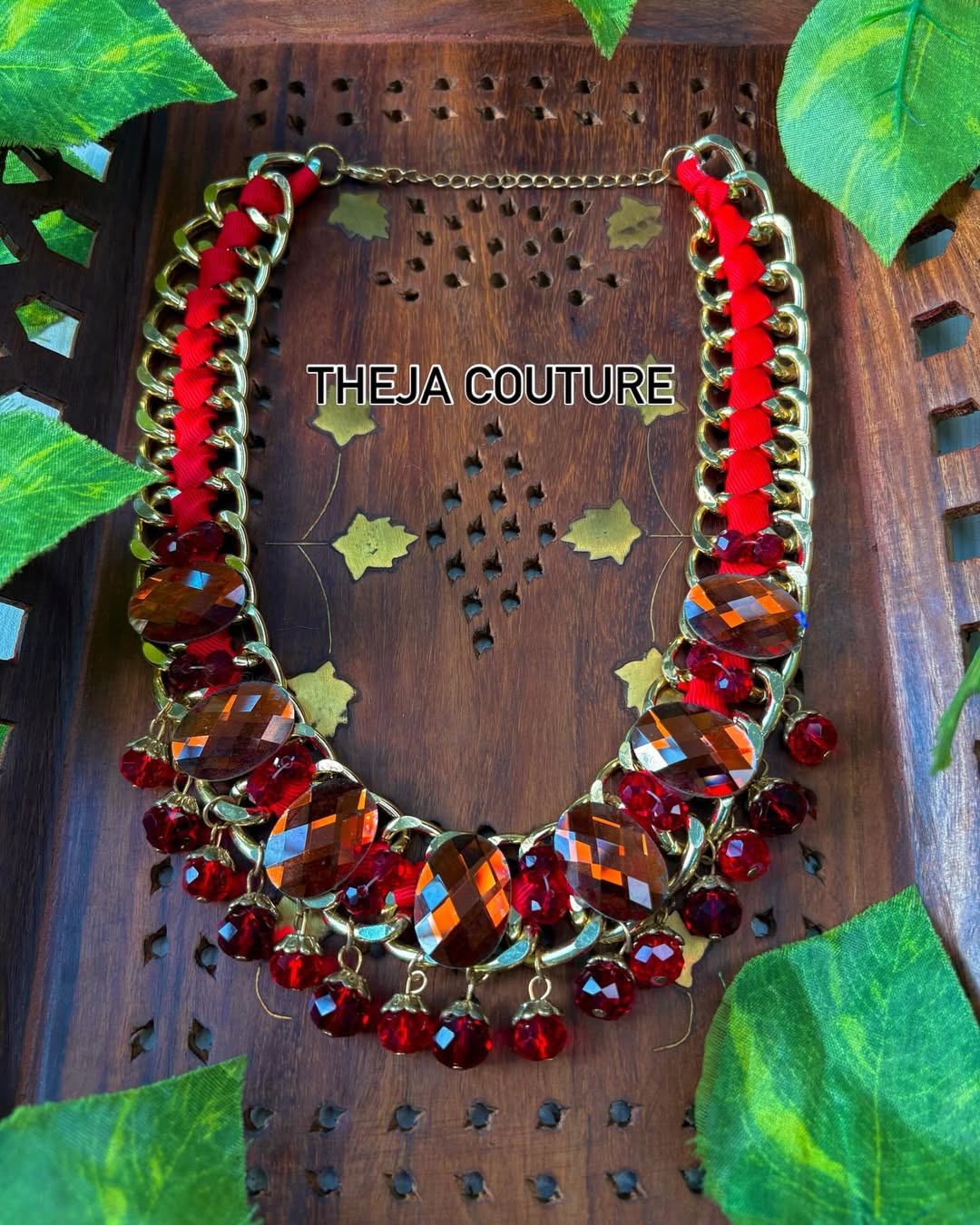 Red chain necklace