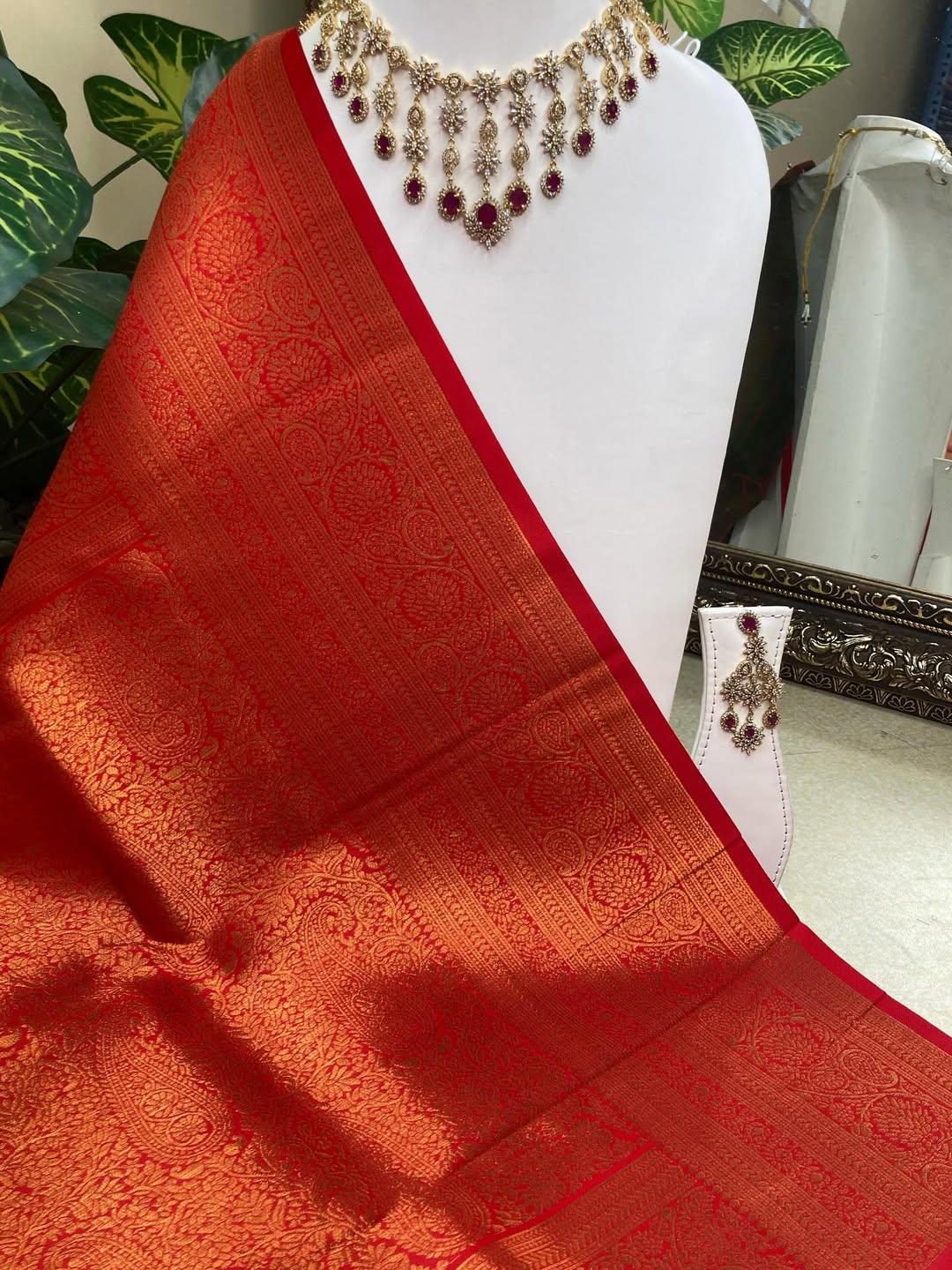 SEAWEED GREEN DUAL TONE ART SILK SAREE