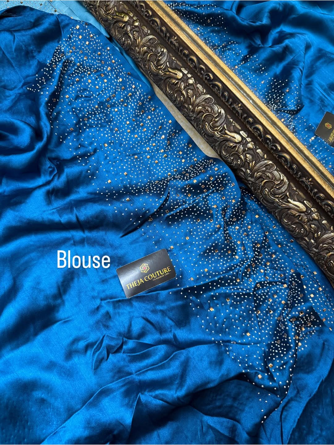 BLUE DOUBLE SHADED SOFT SATIN SILK SAREE