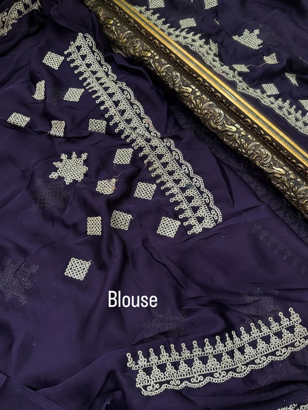 VIOLET SOFT GEORGETTE SATIN SAREE