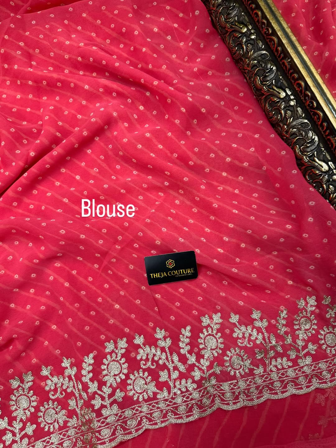 LIGHT REDDISH PINK LEHERIYA SAREE