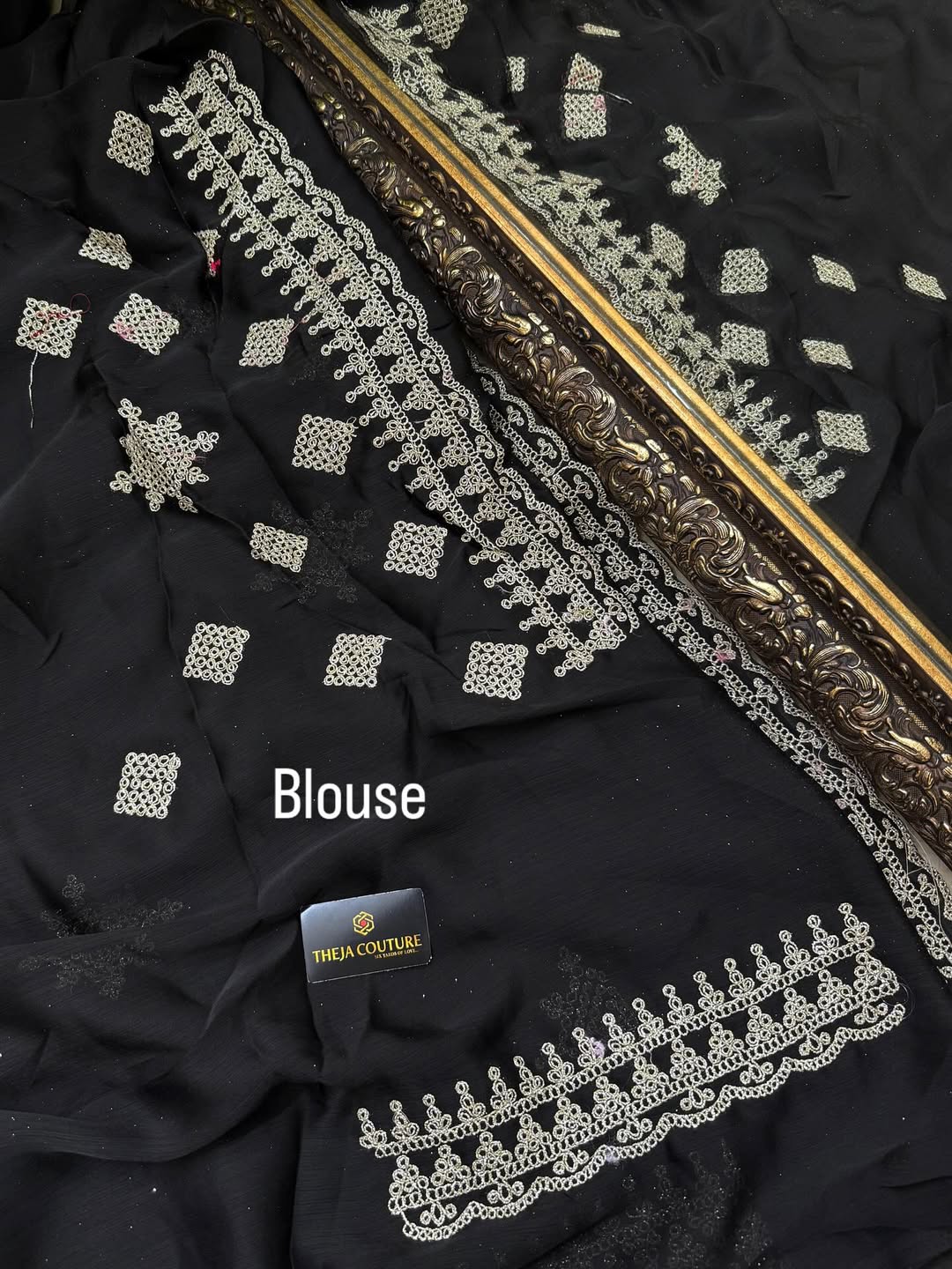 BLACK SOFT GEORGETTE SATIN SAREE
