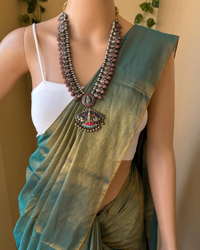 PASTEL GREEN TISSUE COTTON SAREE