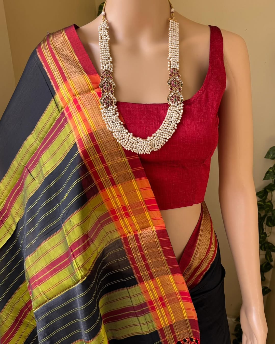BLACK ILKAI COTTON SAREE