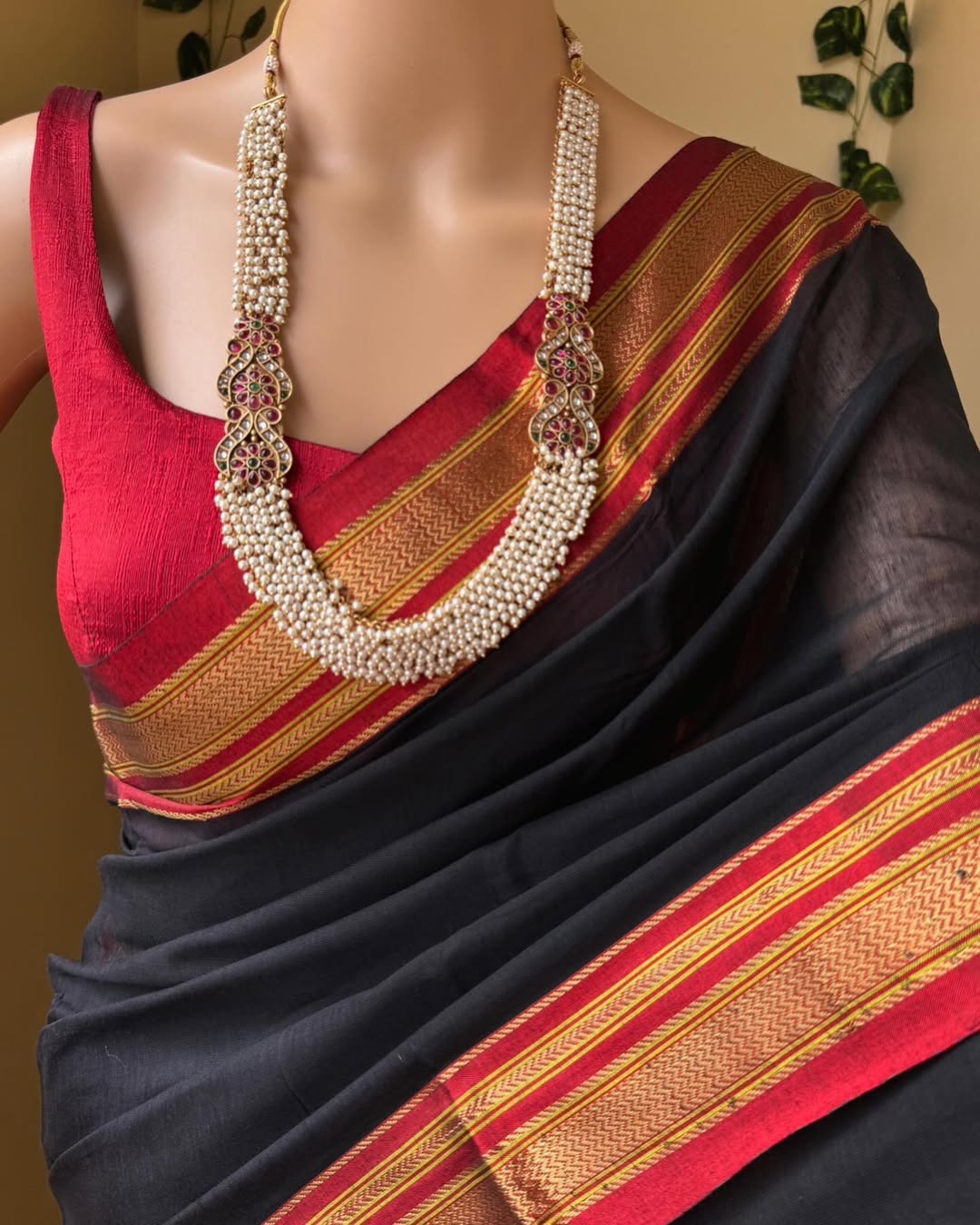BLACK ILKAI COTTON SAREE