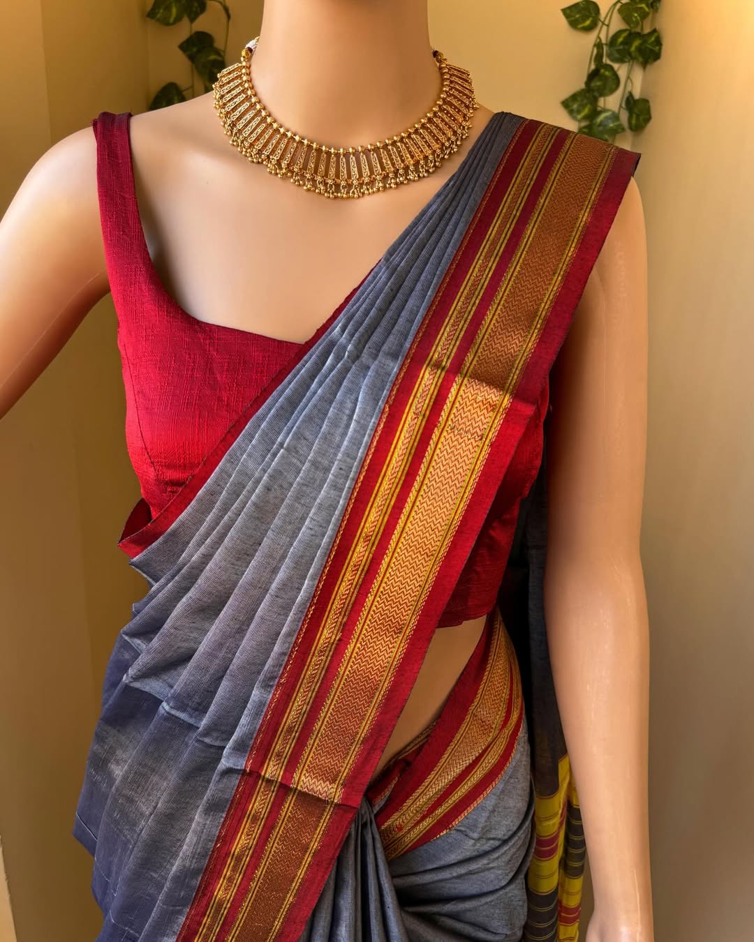 GREY IIKAL COTTON SAREE