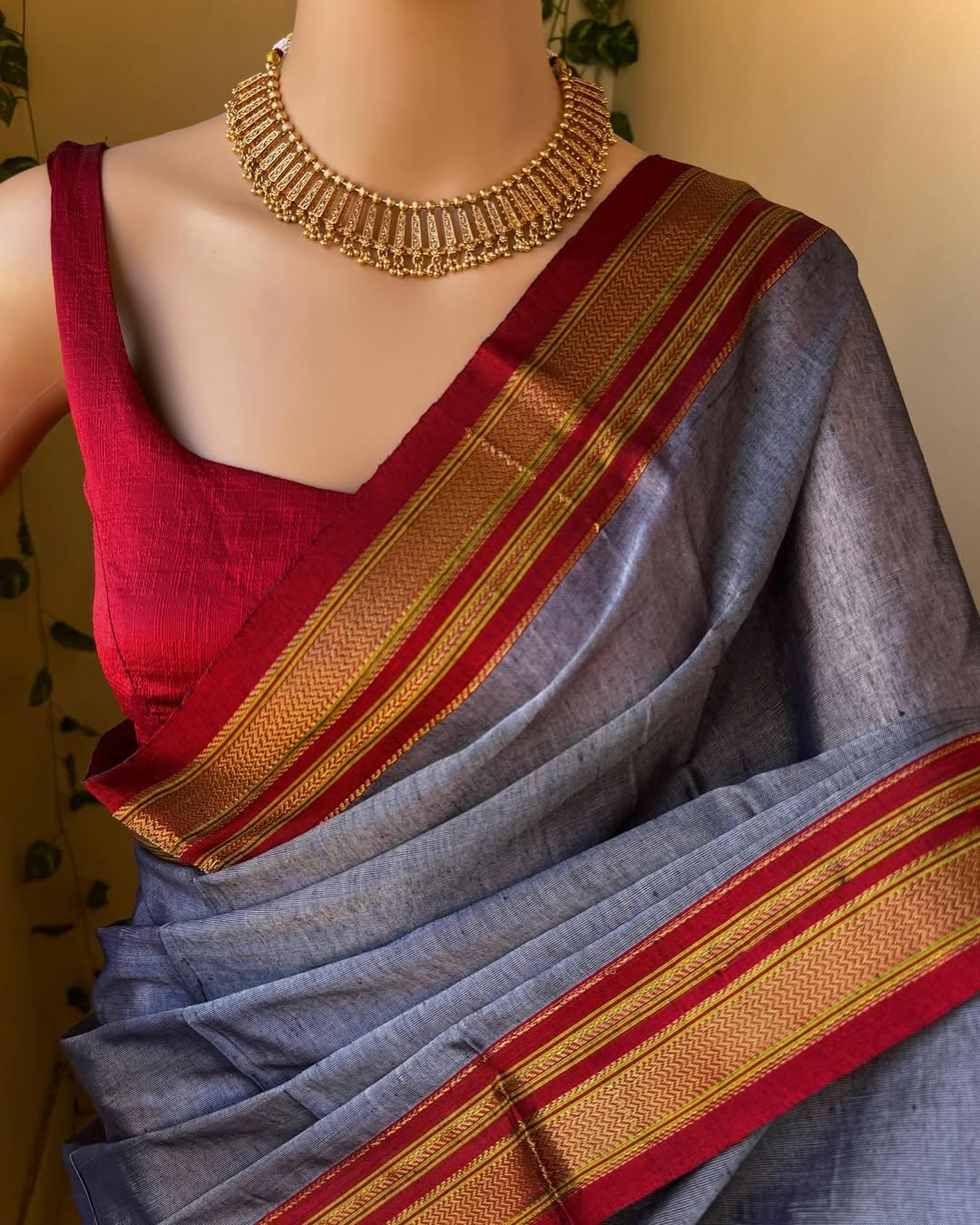 GREY IIKAL COTTON SAREE