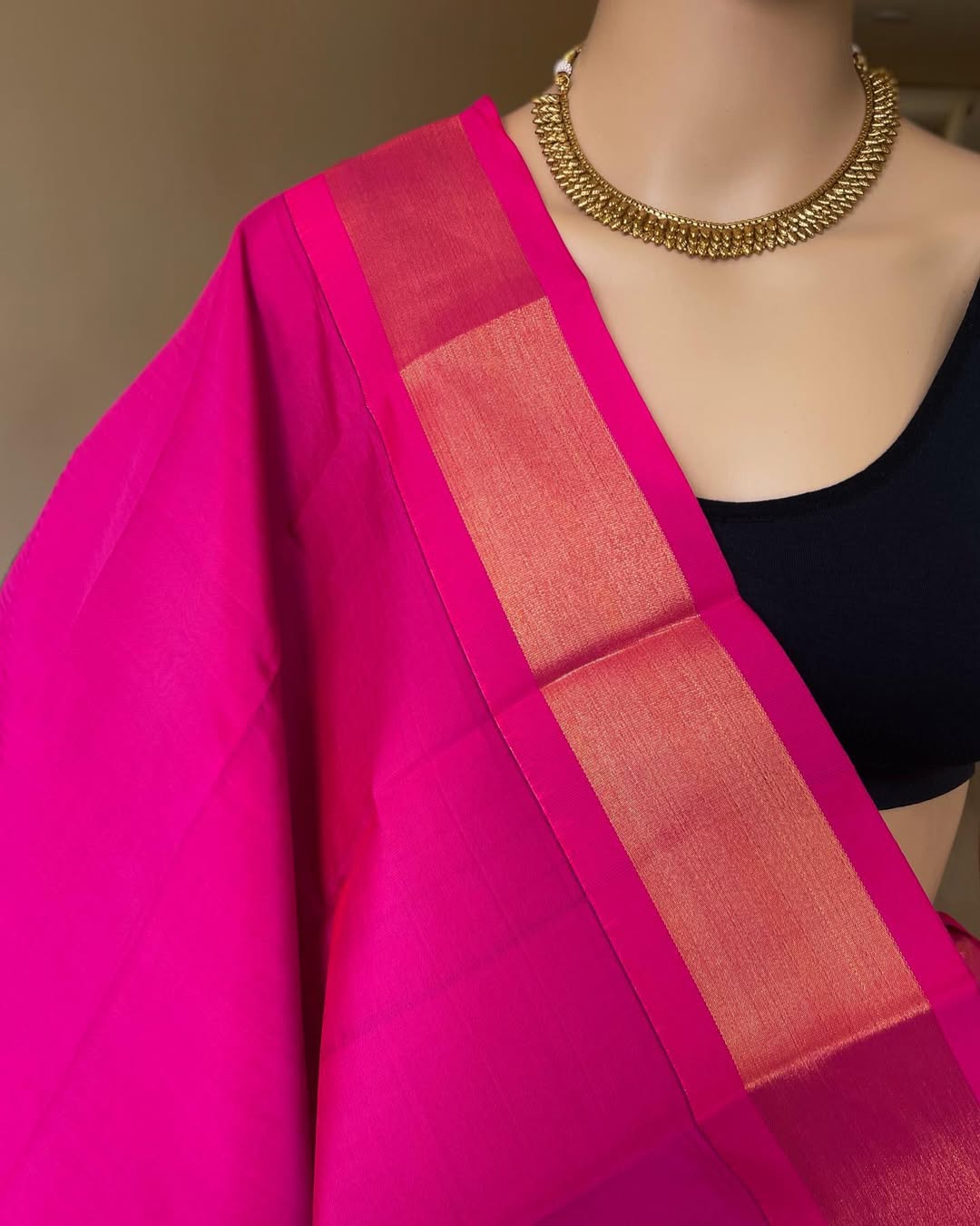 BLACK CHECKS KORA COTTON SAREE