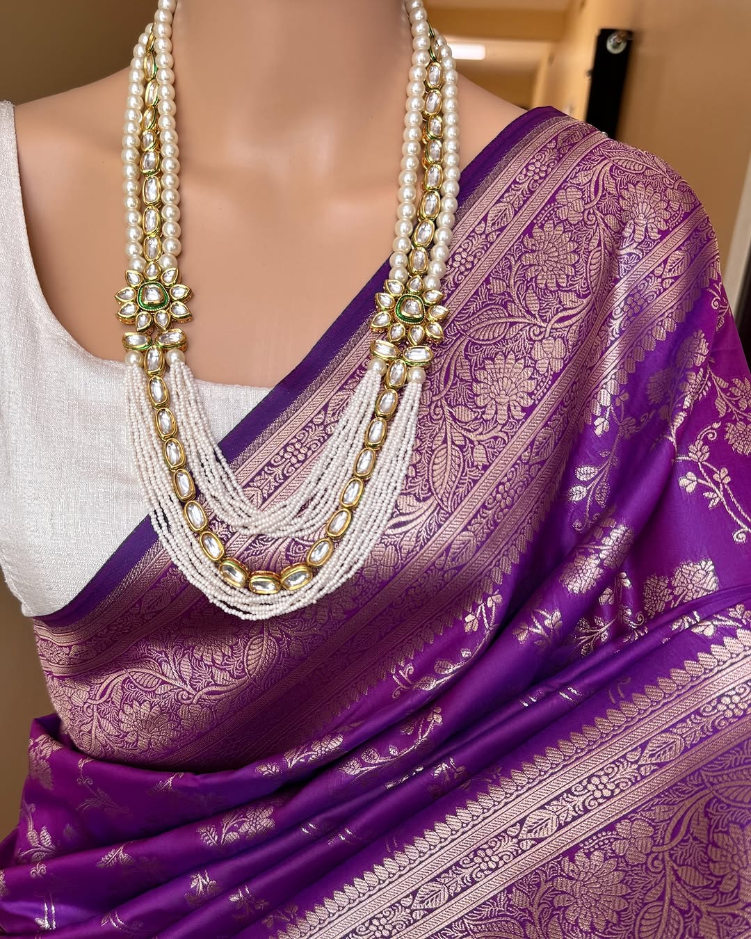 PURPLE ART SILK SAREE