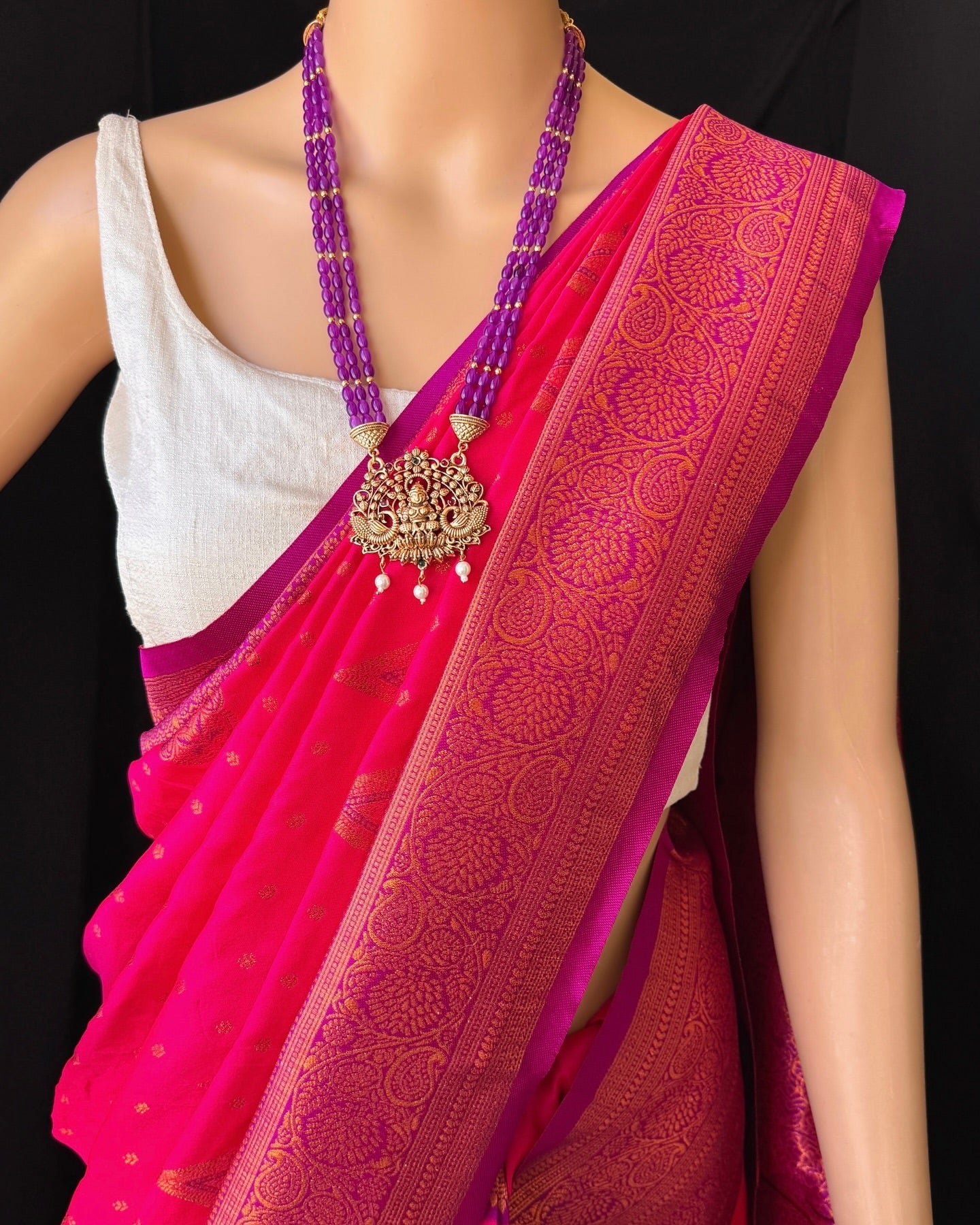 RANI PINK ART SILK SAREE