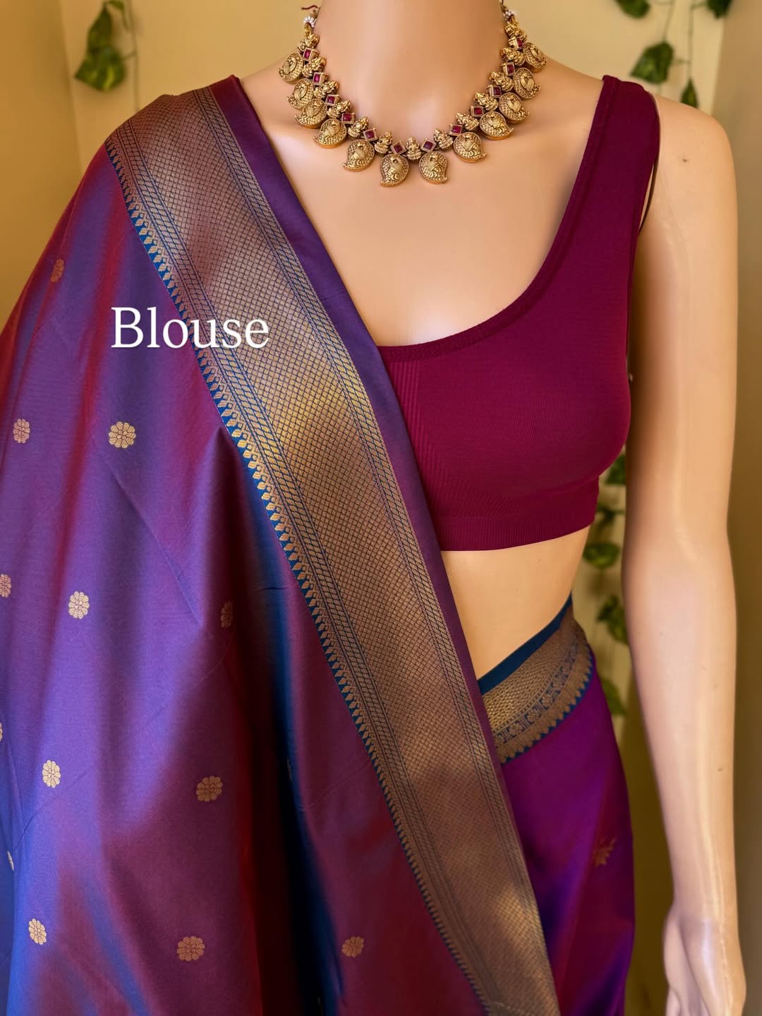 PURPLE DUAL SHADE SOFT ART SILK SAREE