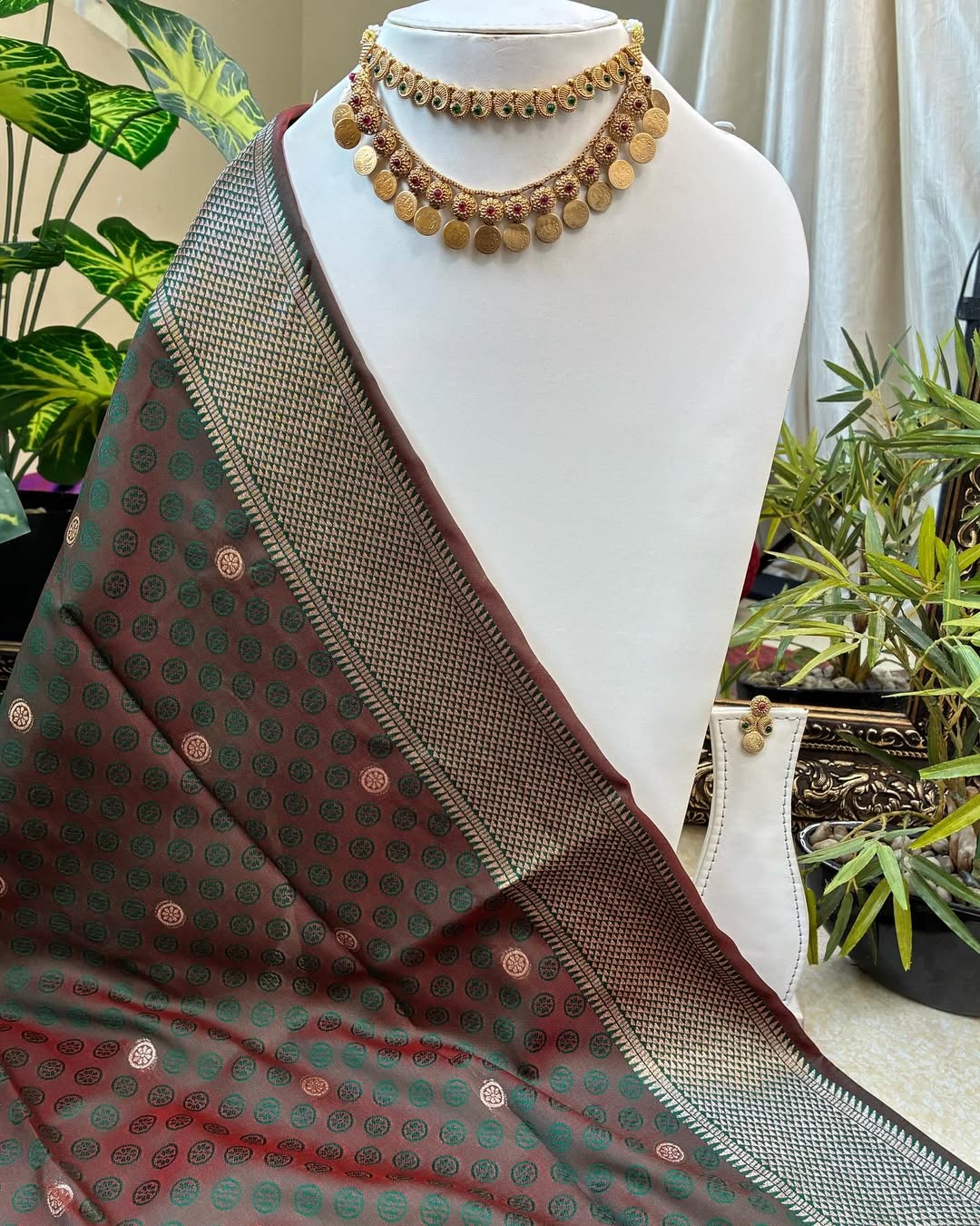 PURPLE DUAL SHADE SEMI PAITHANI ART SILK SAREE