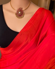 RED ORANGE MALAI SILK