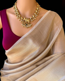 IVORY GOLD TISSUE SAREE