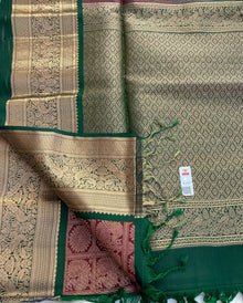 MAROON KANCHIPURAM PURE SILK SAREE