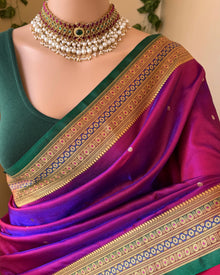 PURPLE SATIN SILK SAREE