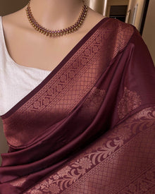 Maroon Art silk Saree