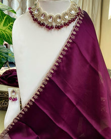 MAGENTA GEORGETTE SAREE