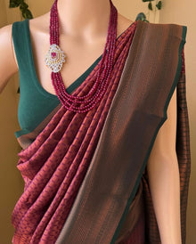 MAROON ART SILK SAREE