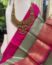 TURQUOISE GREEN TISSUE SAREE