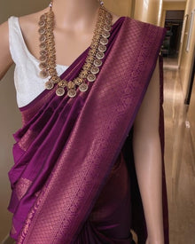 PURPLE ART SILK SAREES