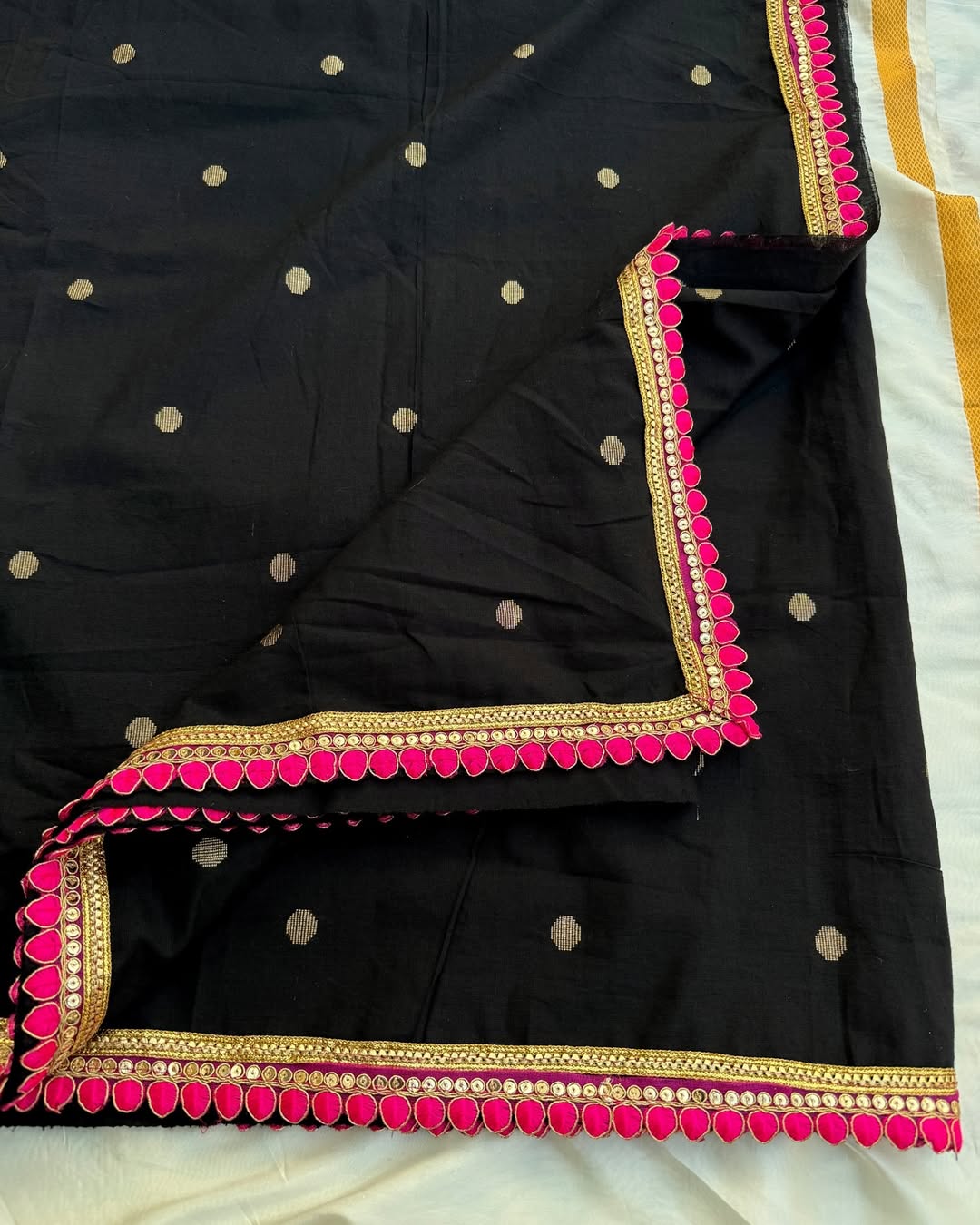 BLACK BUTTA COTTON SAREE