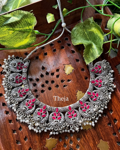 CHANDRAKOR OXIDISED SHORT NECK PIECE