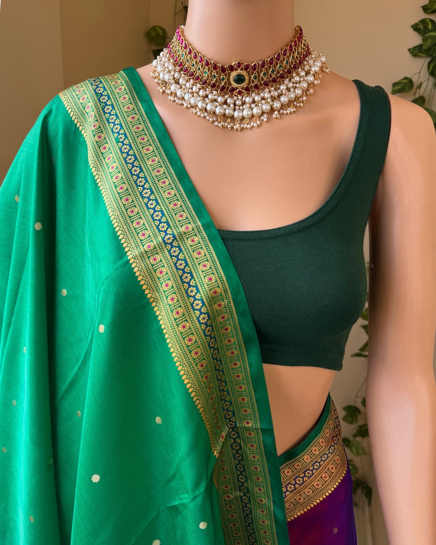 PURPLE SATIN SILK SAREE