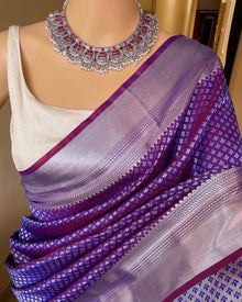 VIOLET PINK ART SILK SAREE