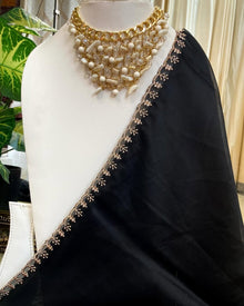 BLACK GEORGETTE SAREE