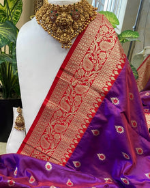 PURPLE  TWO TONE ART SILK SAREES