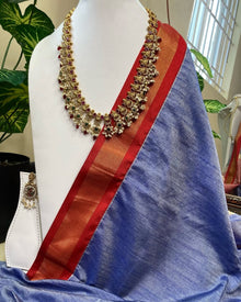 INK BLUE SOFT GADWAL COTTON SILK SAREE