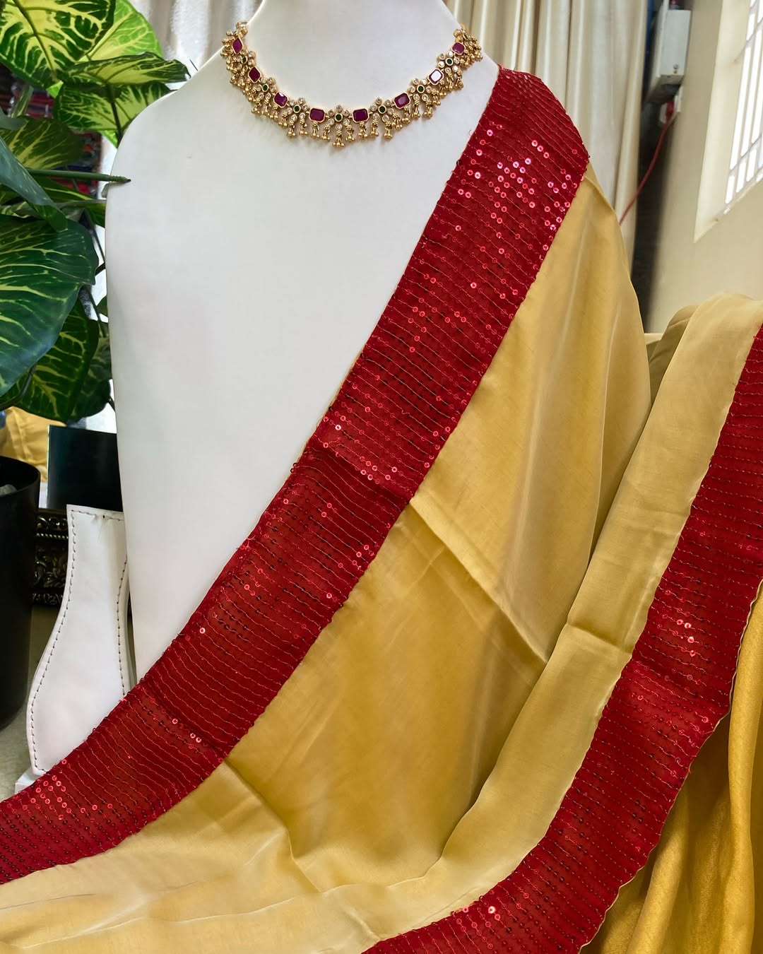 GOLDEN MALAI SILK SAREE