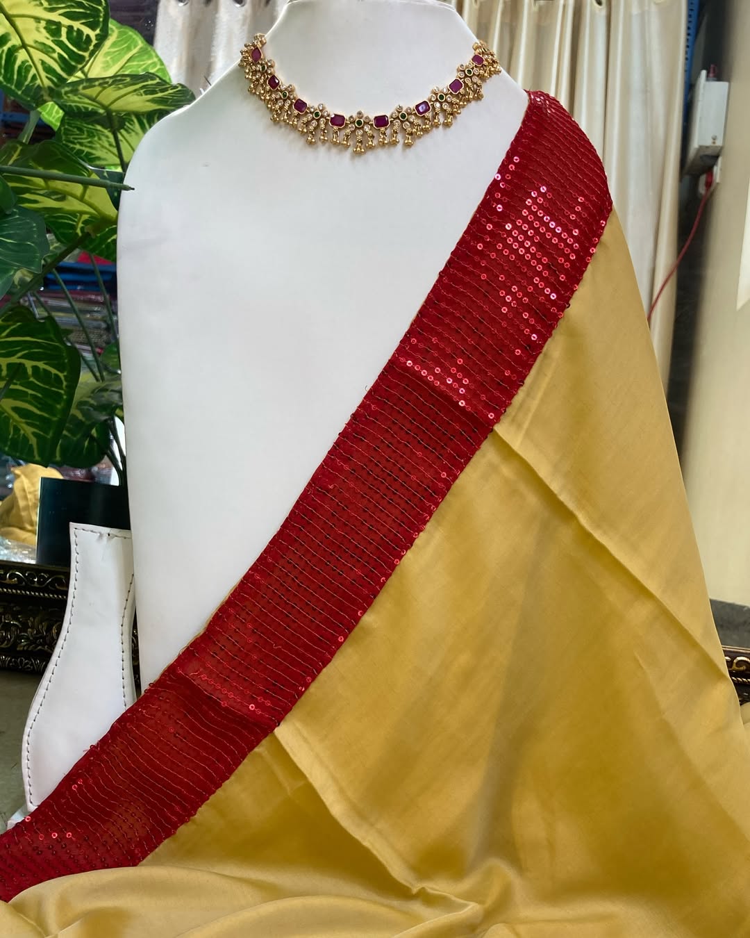 GOLDEN MALAI SILK SAREE