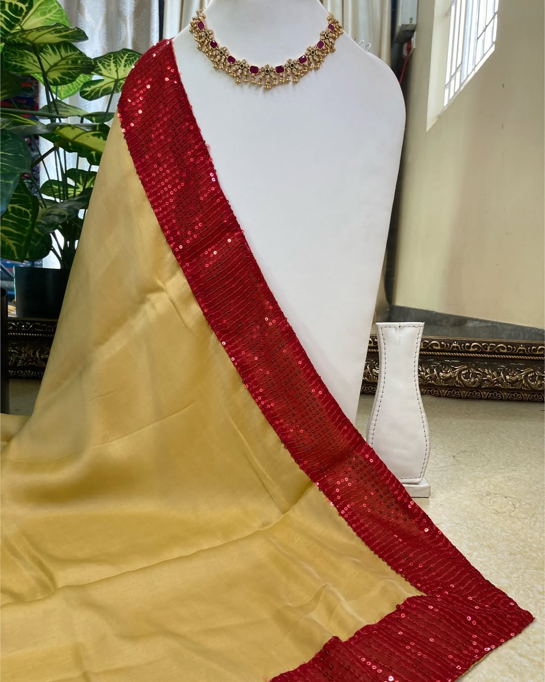 GOLDEN MALAI SILK SAREE
