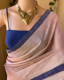 ROSE GOLD TISSUE COTTON SAREE