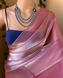 ROSE PINK ORGANZA SAREE