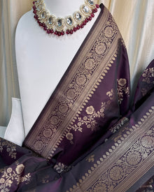 DARK MAGENTA ART SILK SAREE
