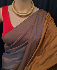 CARAMEL MALAI SILK SAREE
