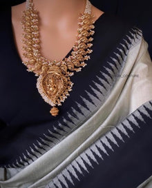 ASH COTTON SILK SAREE WITH TEMPLE BORDER