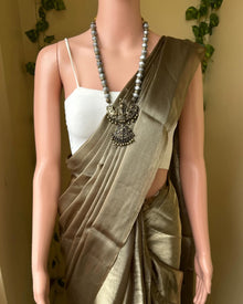 COPPER BLACK GLASS ORGANZA SAREE
