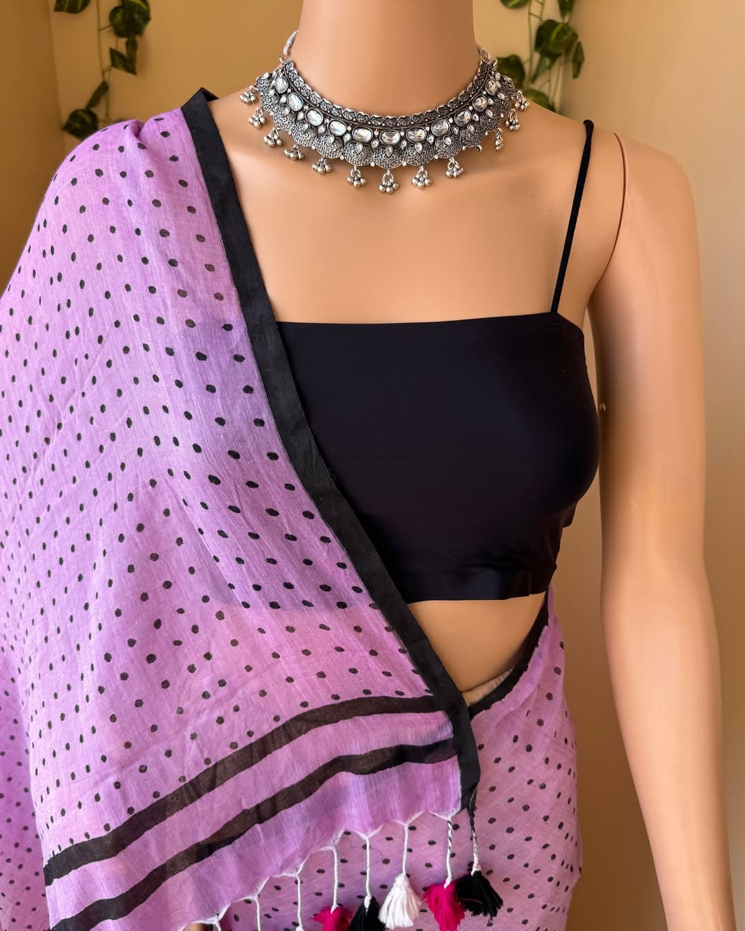 LAVENDER MULMUL COTTON SAREE