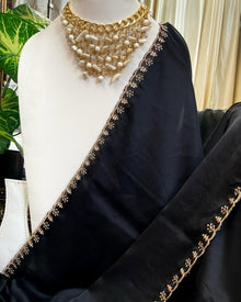 BLACK GEORGETTE SAREE
